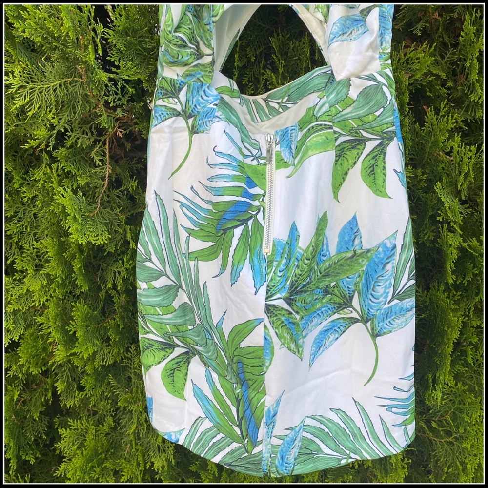 NWT LUCY PARIS GREENLAND TROPICAL CUT OUT DRESS L - Picture 8 of 8